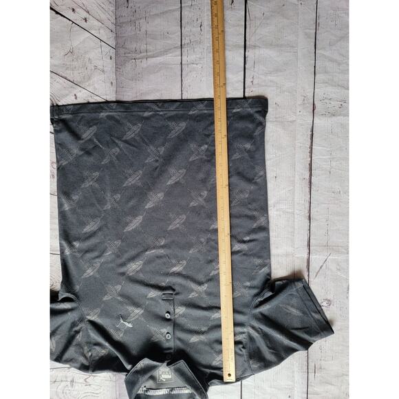 Puma Golf Polo Grey Feathers Size M Memorial Tournament Emblem On Sleeve - Picture 6 of 9